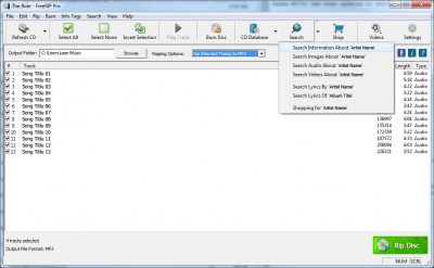 Скриншот приложения FreeRIP MP3 Converter - №3