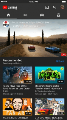 Скриншот приложения YouTube Gaming - №3