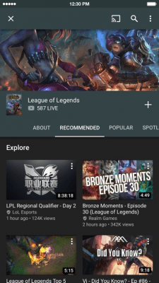 Скриншот приложения YouTube Gaming - №4