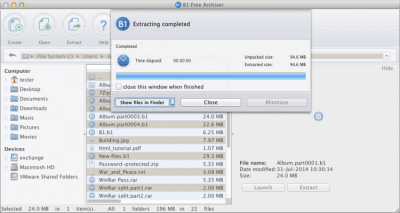 Скриншот приложения B1 Free Archiver - №4