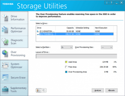 Скриншот приложения Toshiba Storage Utilities - №5