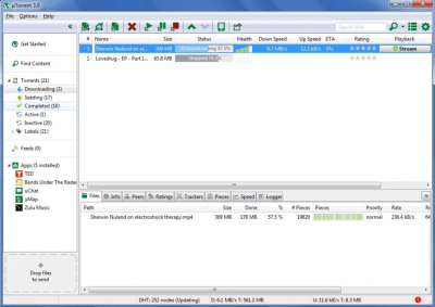 Скриншот приложения uTorrent - №1