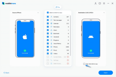 Скриншот приложения Wondershare MobileTrans - №3