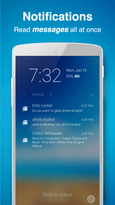 Скриншот приложения Echo Notification Lockscreen - №3