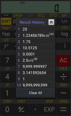 Скриншот приложения RealCalc Scientific Calculator - №4
