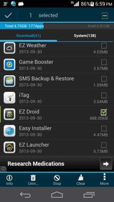 Скриншот приложения App2SD & App Manager - №6