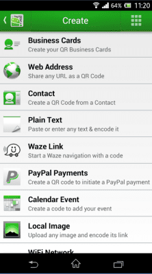 Скриншот приложения QR Droid Private - №5
