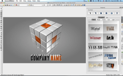 Скриншот приложения Aurora 3D Text & Logo Maker - №1
