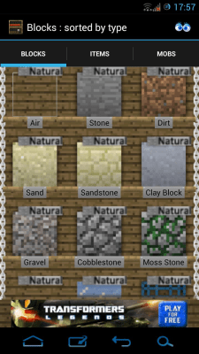 Скриншот приложения Encyclopaedia Minecraftica - №2