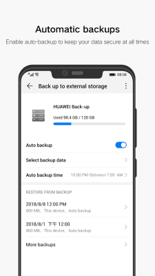 Скриншот приложения Huawei Backup - №3