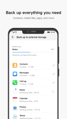 Скриншот приложения Huawei Backup - №4