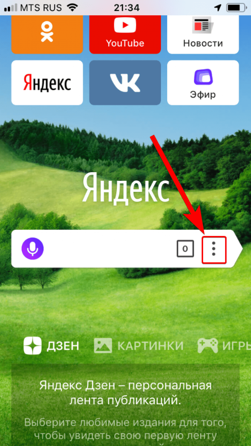 Удалить Алису на Айфоне